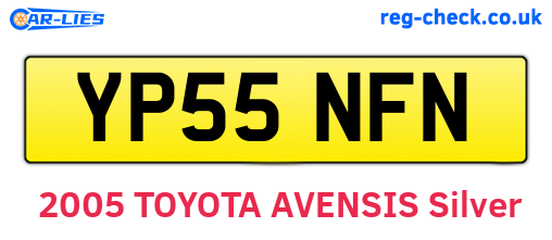 YP55NFN are the vehicle registration plates.
