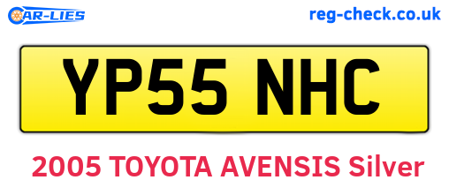 YP55NHC are the vehicle registration plates.