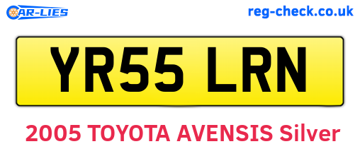 YR55LRN are the vehicle registration plates.