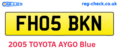 FH05BKN are the vehicle registration plates.