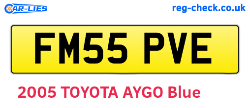 FM55PVE are the vehicle registration plates.