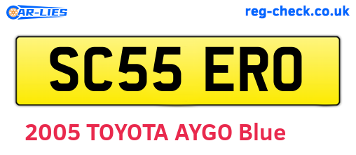 SC55ERO are the vehicle registration plates.