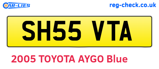SH55VTA are the vehicle registration plates.