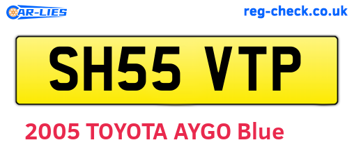 SH55VTP are the vehicle registration plates.