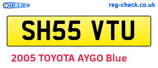 SH55VTU are the vehicle registration plates.