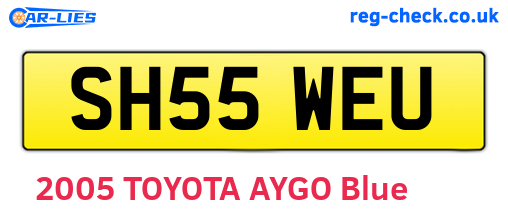 SH55WEU are the vehicle registration plates.