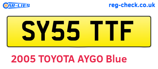 SY55TTF are the vehicle registration plates.