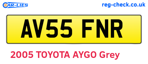 AV55FNR are the vehicle registration plates.