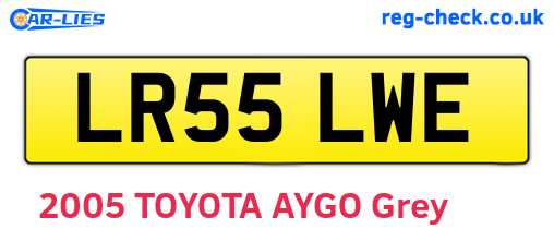 LR55LWE are the vehicle registration plates.