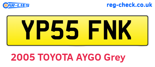 YP55FNK are the vehicle registration plates.