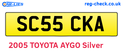 SC55CKA are the vehicle registration plates.
