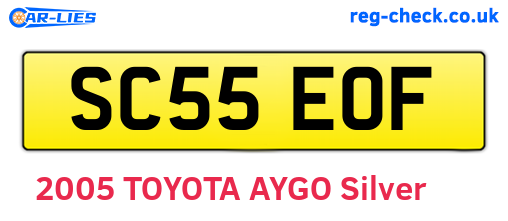 SC55EOF are the vehicle registration plates.