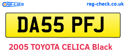 DA55PFJ are the vehicle registration plates.