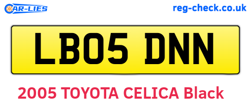 LB05DNN are the vehicle registration plates.