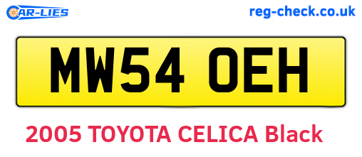 MW54OEH are the vehicle registration plates.