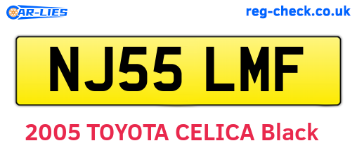 NJ55LMF are the vehicle registration plates.