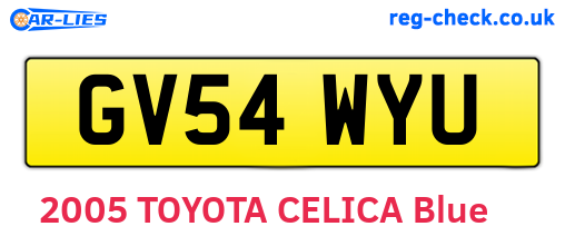 GV54WYU are the vehicle registration plates.
