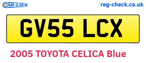 GV55LCX are the vehicle registration plates.