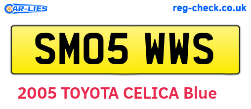 SM05WWS are the vehicle registration plates.