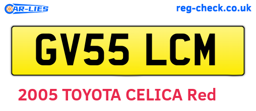 GV55LCM are the vehicle registration plates.