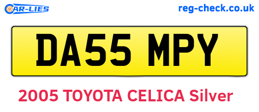 DA55MPY are the vehicle registration plates.