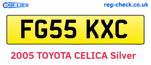 FG55KXC are the vehicle registration plates.