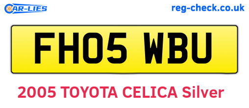 FH05WBU are the vehicle registration plates.