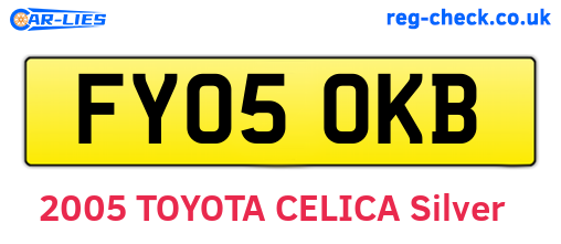 FY05OKB are the vehicle registration plates.
