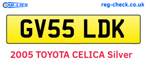 GV55LDK are the vehicle registration plates.