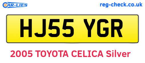 HJ55YGR are the vehicle registration plates.
