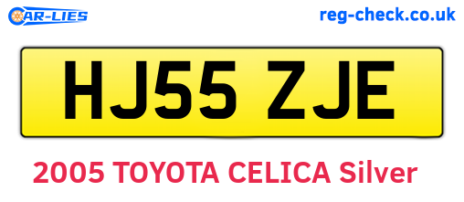 HJ55ZJE are the vehicle registration plates.
