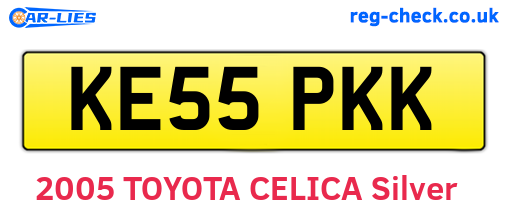 KE55PKK are the vehicle registration plates.