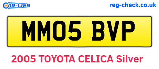 MM05BVP are the vehicle registration plates.