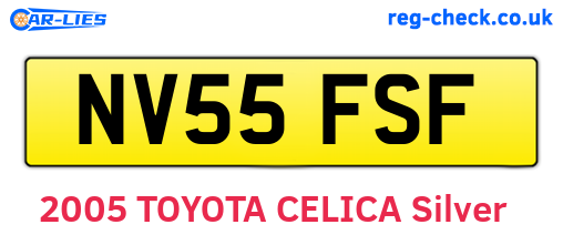 NV55FSF are the vehicle registration plates.