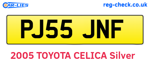 PJ55JNF are the vehicle registration plates.