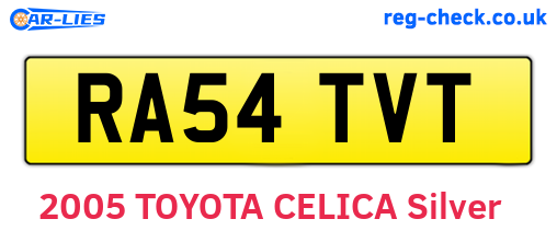 RA54TVT are the vehicle registration plates.