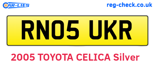 RN05UKR are the vehicle registration plates.