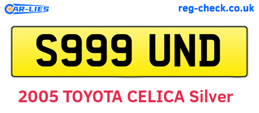 S999UND are the vehicle registration plates.
