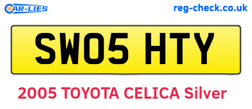SW05HTY are the vehicle registration plates.