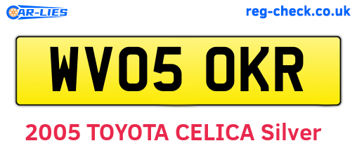 WV05OKR are the vehicle registration plates.