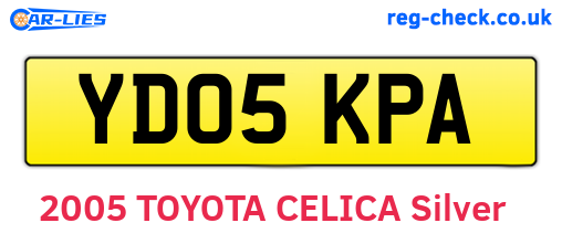 YD05KPA are the vehicle registration plates.