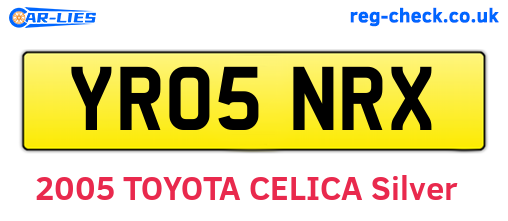YR05NRX are the vehicle registration plates.