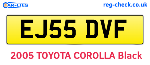 EJ55DVF are the vehicle registration plates.