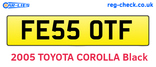 FE55OTF are the vehicle registration plates.