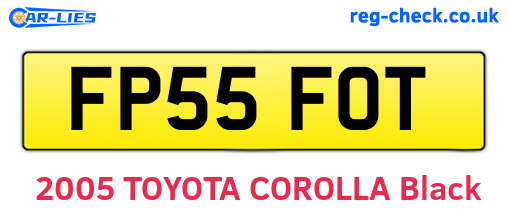 FP55FOT are the vehicle registration plates.
