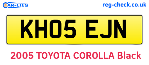 KH05EJN are the vehicle registration plates.