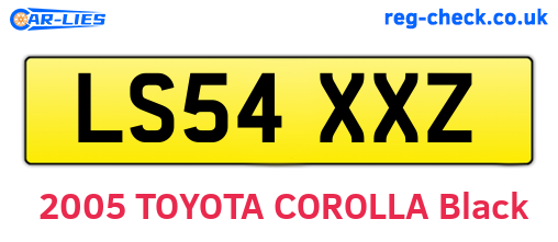 LS54XXZ are the vehicle registration plates.