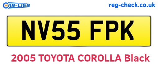 NV55FPK are the vehicle registration plates.