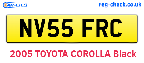 NV55FRC are the vehicle registration plates.