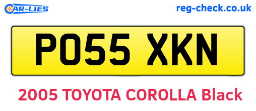 PO55XKN are the vehicle registration plates.